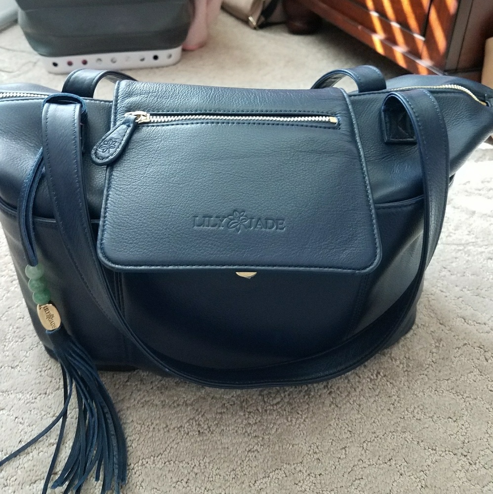 Genuine Leather Purse/Diaper Bag
